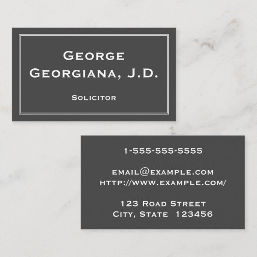 Carte de visite simple et minimal (Devant / Derrière)