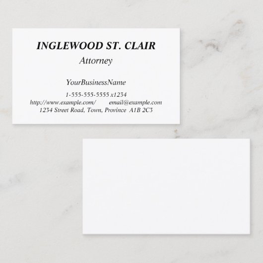 Carte de visite simple et minimal (Devant / Derrière)