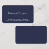 Carte De Visite simple et minimal professionnel fondamental bleu p (Devant / Derrière)