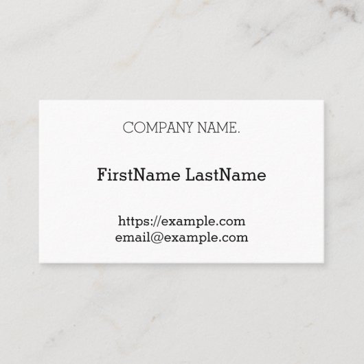 Carte de visite simple et minimaliste (Devant)