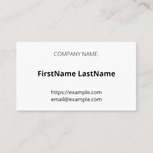 Carte de visite simple et minimaliste