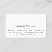 Carte De Visite Simple et minimaliste (Dos)
