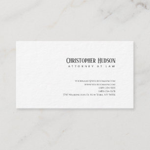 Carte De Visite Simple et minimaliste avocat simple en droit