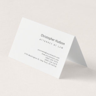 Carte De Visite Simple et minimaliste avocat simple en droit