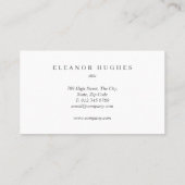 Carte De Visite Simple et moderne (Dos)