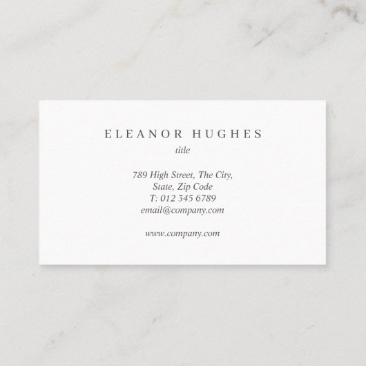 Carte De Visite Simple et moderne (Dos)