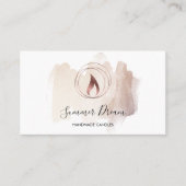 Carte De Visite Simple Et Moderne Chandelière Rosée (Devant)