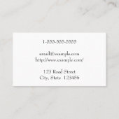 Carte de visite simple et moderne de conseiller de (Dos)