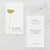 Carte de visite simple et moderne de pavot (Devant / Derrière)