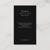 Carte de visite simple et moderne de pavot (Dos)