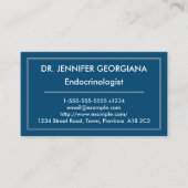 Carte de visite simple et moderne d'endocrinologue (Devant)