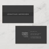 CARTE DE VISITE SIMPLE ET MODERNE GRISE SOMBRE (Devant / Derrière)
