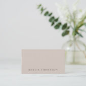 Carte De Visite Simple et Neutre Beige Professionnel (Debout devant)