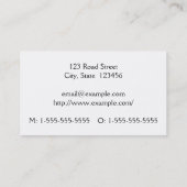 Carte de visite simple et professionnel (Dos)