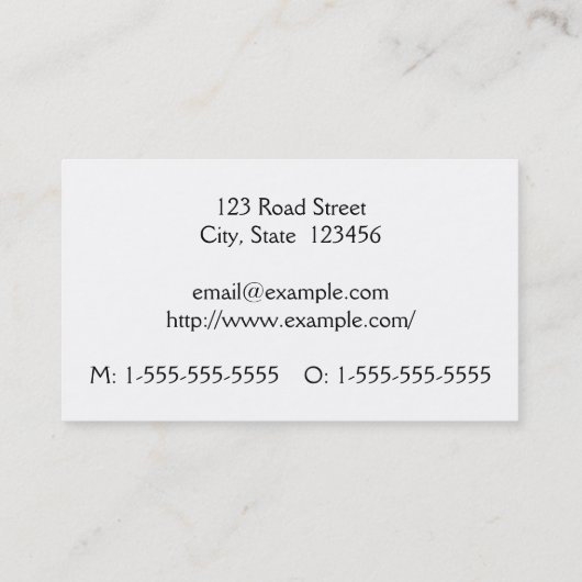 Carte de visite simple et professionnel (Dos)