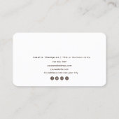 Carte De Visite Simple et professionnel beige neutre (Dos)