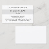 Carte de visite simple et simple (Devant / Derrière)