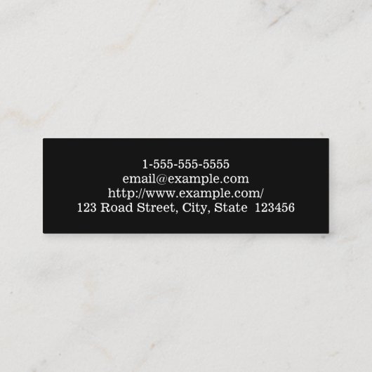 Carte de visite simple et simple d'avocat (Dos)