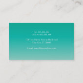 Carte de visite simple et simple de mousse de mer (Dos)