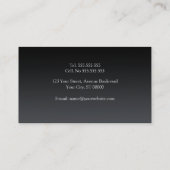 Carte de visite simple et simple de noir de (Dos)