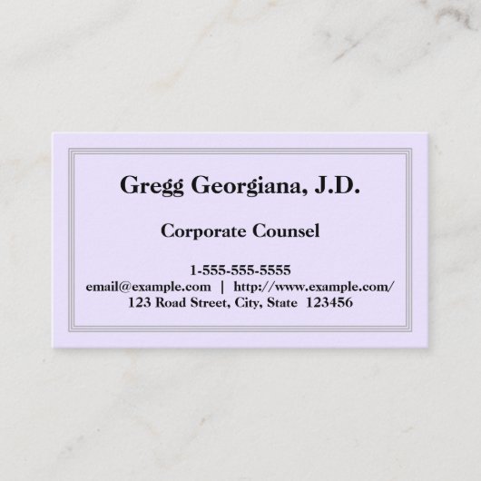 Carte de visite simple et simple des conseils d'en (Devant)