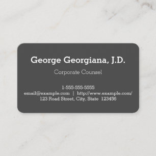 Carte de visite simple et simple des conseils d'en
