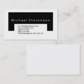 Carte de visite simple et simple noir tendance (Devant / Derrière)