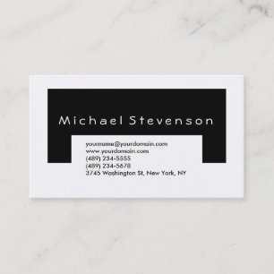 Carte de visite simple et simple noir tendance