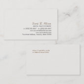 Carte de visite simple et sophistiqué (Devant / Derrière)