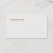 Carte de visite simple et sophistiqué (Dos)