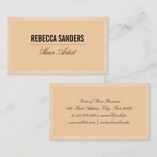 Carte De Visite Simple et subtil (Devant / Derrière)