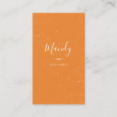 Carte De Visite Simple et tendance / Speckled (orange) (Devant)