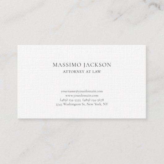 Carte de visite simple et unique pour avocat en dr (Devant)