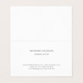 Carte de visite simple et unique pour avocat en dr (Extérieur déplié)