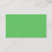 carte de visite simple et verte. (Dos)