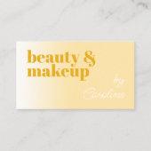 Carte De Visite Simple Été Toscane Soleil Jaune Blanc Calligraphie (Devant)