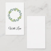 Carte De Visite Simple Eucalyptus Wreath Wedding Card - Blank (Devant / Derrière)