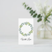 Carte De Visite Simple Eucalyptus Wreath Wedding Card - Blank (Debout devant)