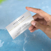 Carte De Visite Simple Faux brillant métal argent or