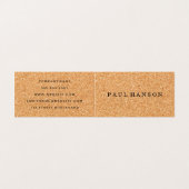 Carte De Visite Simple Faux Cork (Extérieur déplié)