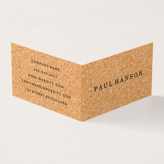 Carte De Visite Simple Faux Cork (Extérieur)
