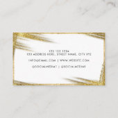 Carte De Visite Simple Faux Gold et White Professional Luxe (Dos)