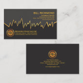 Carte De Visite Simple Faux Gold Stock Index Graphique Financial (Devant / Derrière)