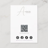 Carte De Visite Simple Fille Beige Noire Dessin Bijoux tendance (Dos)