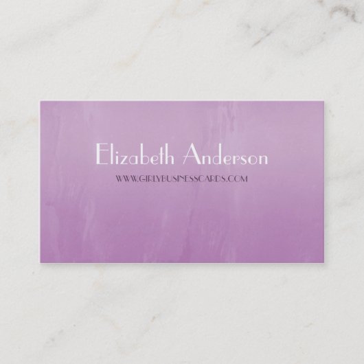 Carte De Visite Simple fille violet chic brossé Abstrait (Devant)