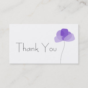 Carte de visite simple fleur Merci