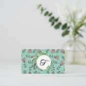 Carte de visite simple Fleurs & Feuillage pour pet (Debout devant)