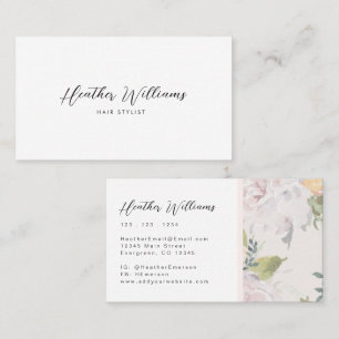 Carte de visite simple florale