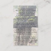 Carte De Visite Simple funéraire Prière commémorative 2 Photos Car (Dos)