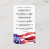 Carte De Visite Simple Funeral Memorial Photo US Flag Prayer Card (Dos)